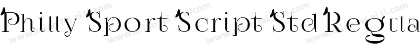Philly Sport Script Std Regular字体转换